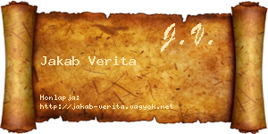 Jakab Verita névjegykártya